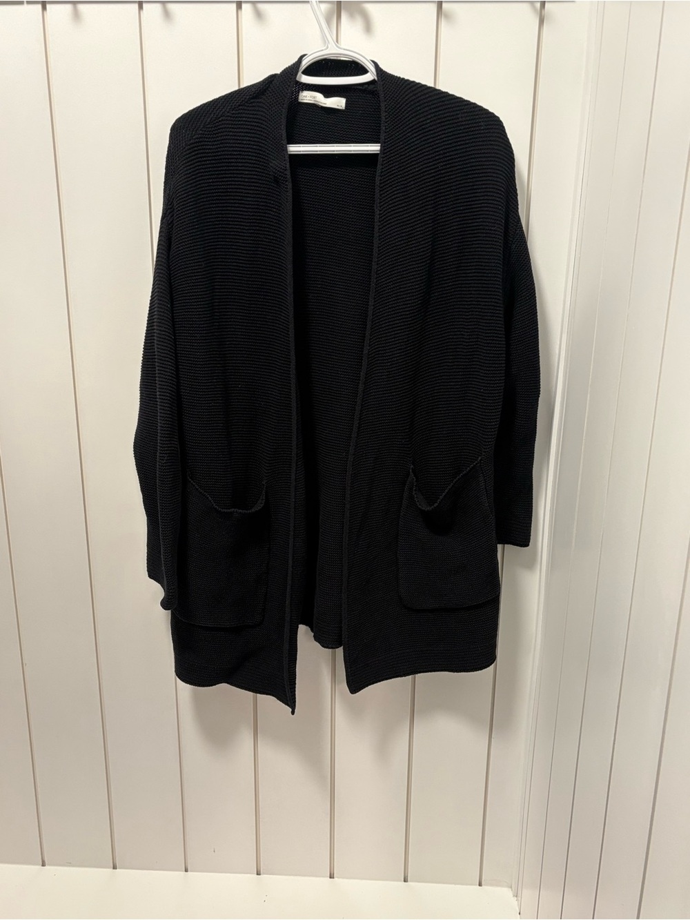OAK + FORT Black 100% Cotton Cardigan